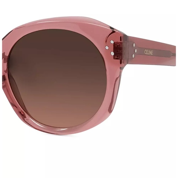 CELINE PINK BORDEAUX GRADIENT OVERSIZED ACETATE UNISEX SUNGLASSES CL40186I - Picture 5 of 8